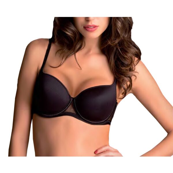 Reggiseno Julie - Love&Bra - Reggiseno a balconcino coppa C rifinito in microfibra e tulle. Leggermente imbottito. Coppa a cuore. Ottima vestibilità e sostegno.