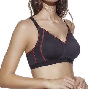 Reggiseno Nora - Selene Sportivo in microfibra a doppio strato, senza ferretto, apertura frontale e spallina olimpica.