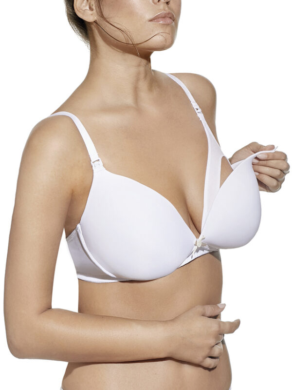 Reggiseno Alba - Selene - Reggiseno per allattamento in microfibra. Senza ferretto e con coppe imbottite con fodera in cotone. Coppa C.