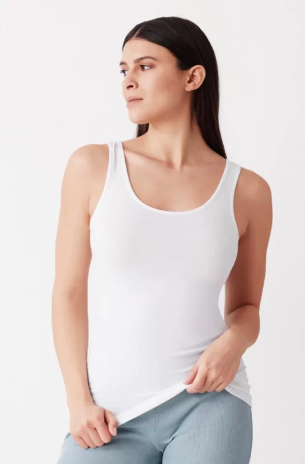 canotta cotonella gd009 BIANCO donna--in-cotone-bielastico-VITTORIO-DI-VINCENZO-INGROSSO-intimo-donna-uomo-bambini-casa