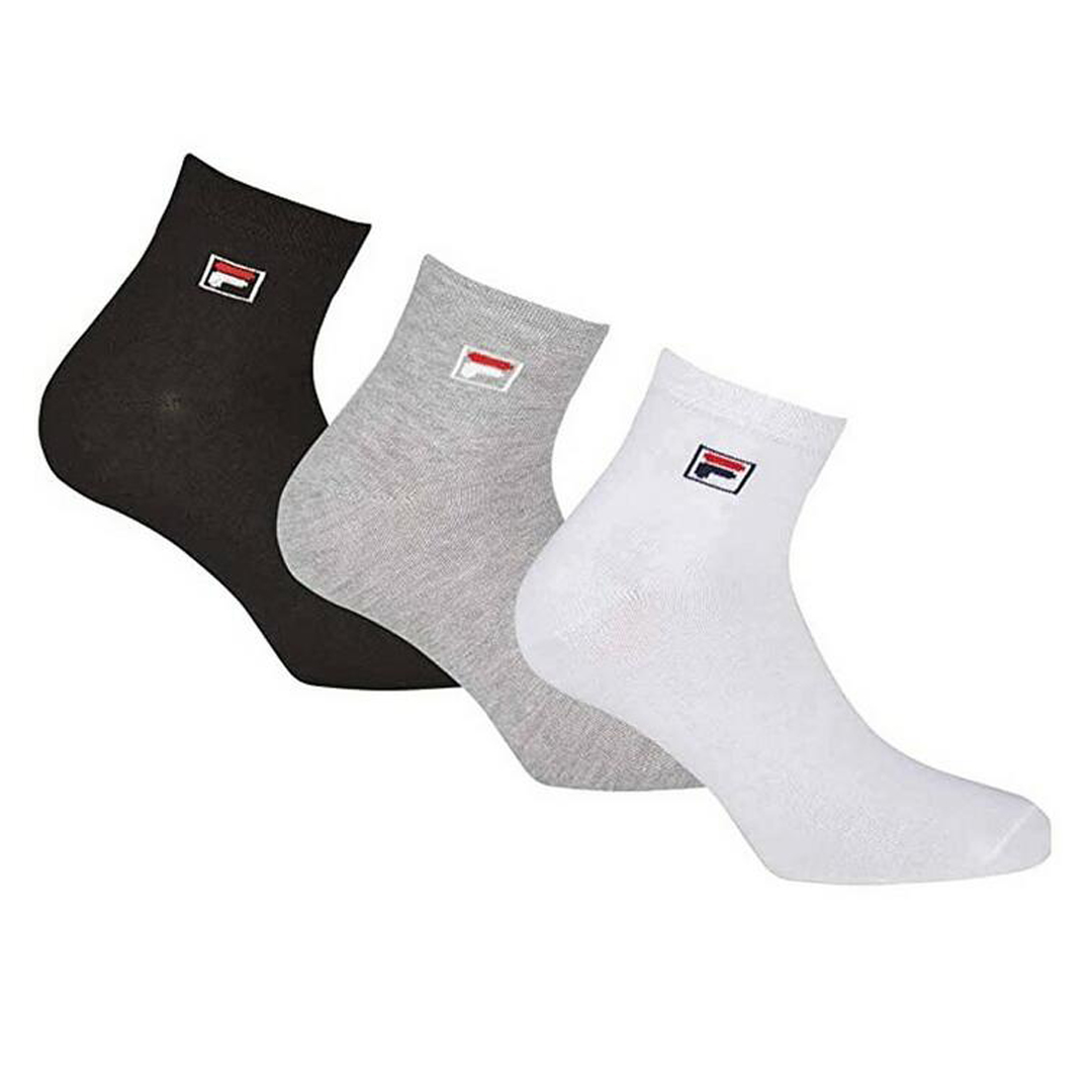 Calzini sneaker in cotone elasticizzato Fila F9303 - Set 3pz