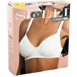 960 Reggiseno Sielei: coppa C, senza ferretto, sfoderato, comfort senza rinunciare alla forma. Cotone, vestibilità su misura, sostegno sicuro, stile raffinato. Eleganza e femminilità in un capo lussuoso e pratico.