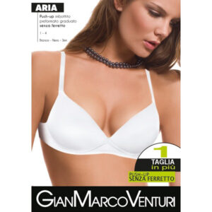 Aria Reggiseno Push-up Gian Marco Venturi: morbido, senza ferretto, imbottitura graduata per un effetto naturale +1 taglia.
