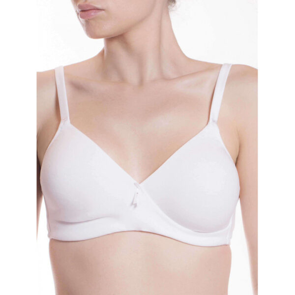 Il reggiseno Lepel 355 senza ferretto offre massimo comfort e supporto grazie al design incrociato e alle coppe preformate in cotone. Perfetto per un sostegno naturale e duraturo.