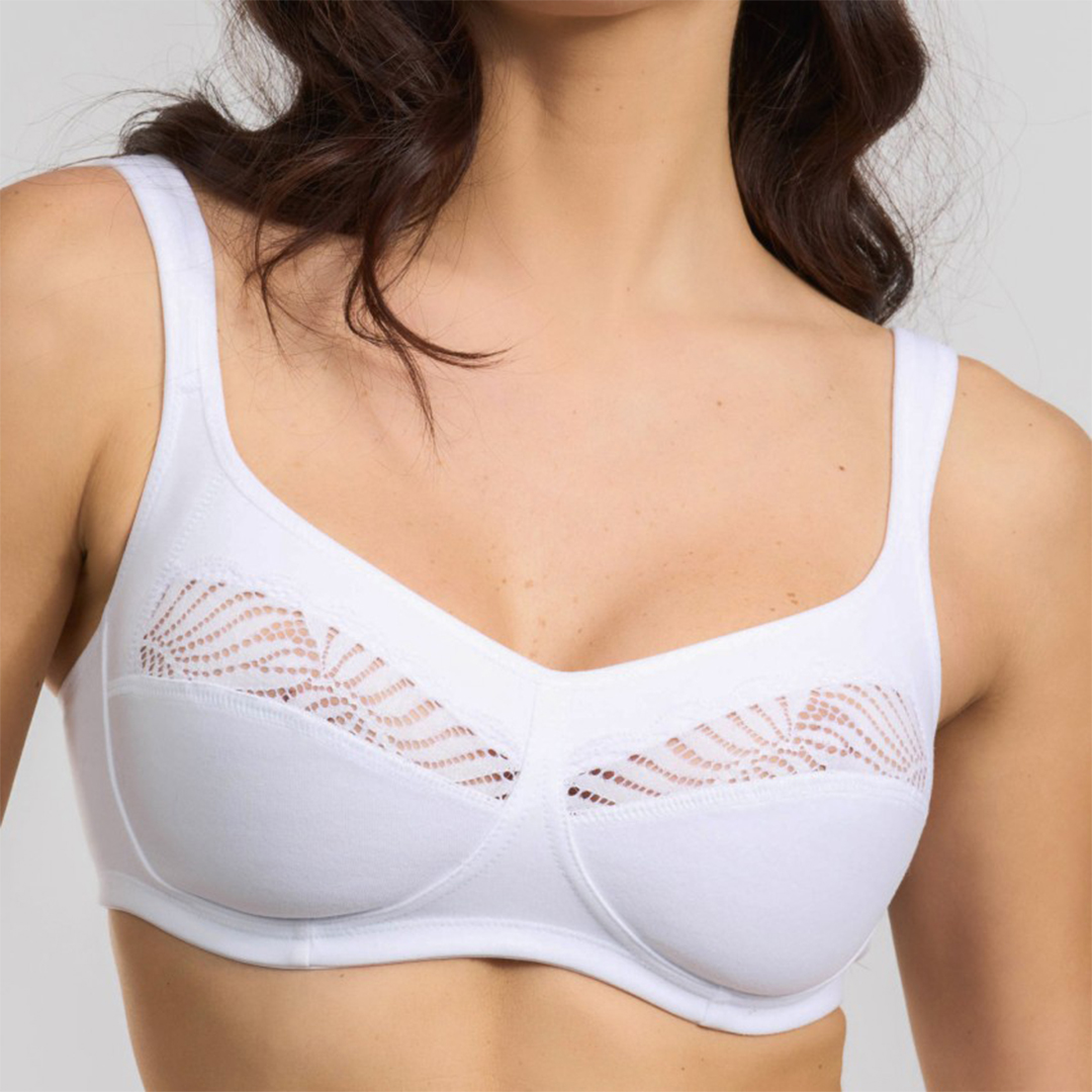 Paprika Reggiseno Spiman: comfort quotidiano, cotone elasticizzato, design senza ferretto con pizzo raffinato per un sostegno naturale.