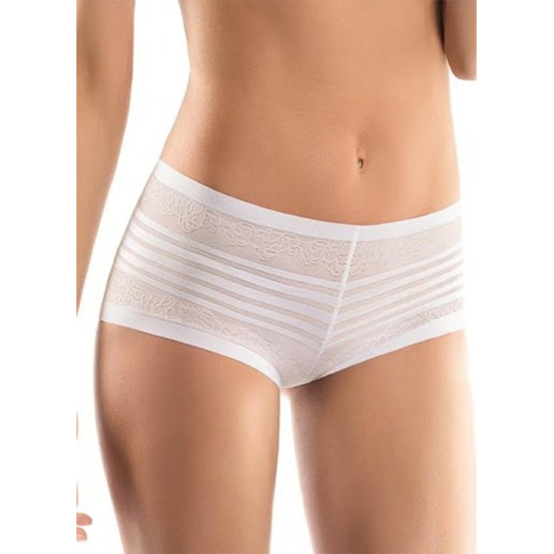 Slip Sièlei 2509 in microfibra stretch con lavorazione floreale trasparente. Comfort, eleganza e una vestibilità impeccabile senza cuciture. Ideale per ogni giorno.