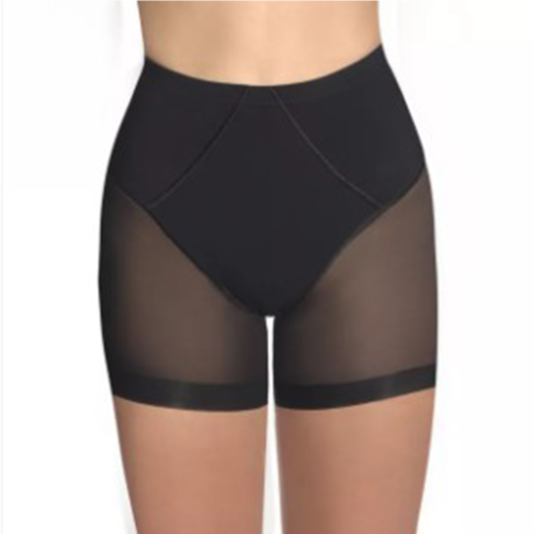 2664 Panciera Lepel: guaina con gamba in microfibra elasticizzata e tulle, con sgambature antisegno e bordino siliconato. Comfort, sostegno e silhouette impeccabile.
