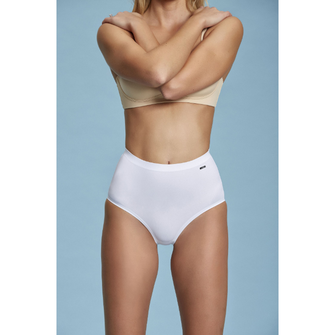 7 Panciera Andra: guainetta modellante con taglio laser e saldature a ultrasuoni. Comfort, effetto pancia piatta e silhouette definita per ogni occasione.