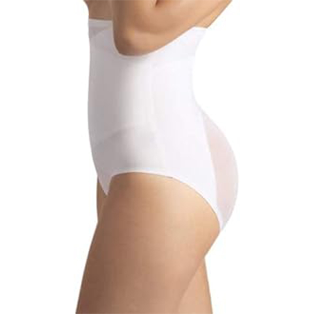 S0500 Guaina Papillon: guaina vita alta in microfibra bielastica con taglio laser. Effetto snellente su pancia e fianchi, invisibile sotto gli abiti. Comfort e traspirabilità ottimali.